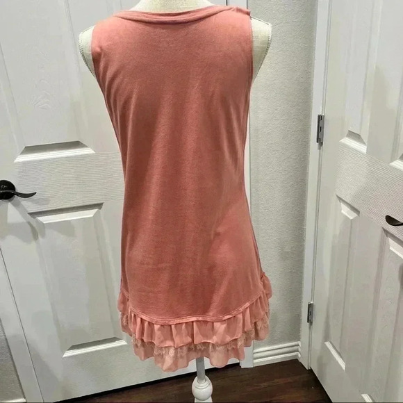 Logo Lori Goldstein long sleeveless tank with chiffon hem long lines - Picture 6 of 7